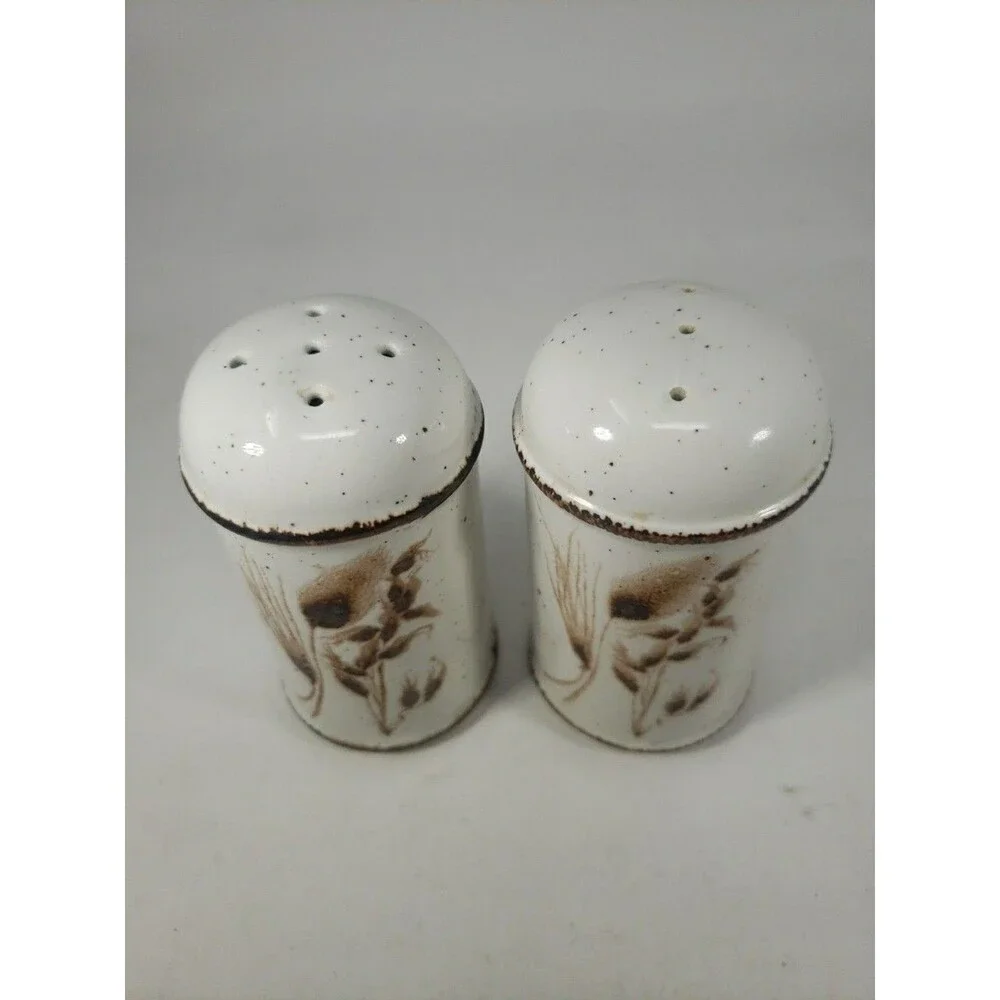 Vtg Midwinter Stonehenge WILD OATS salt & Pepper Shakers Eve Midwinter England